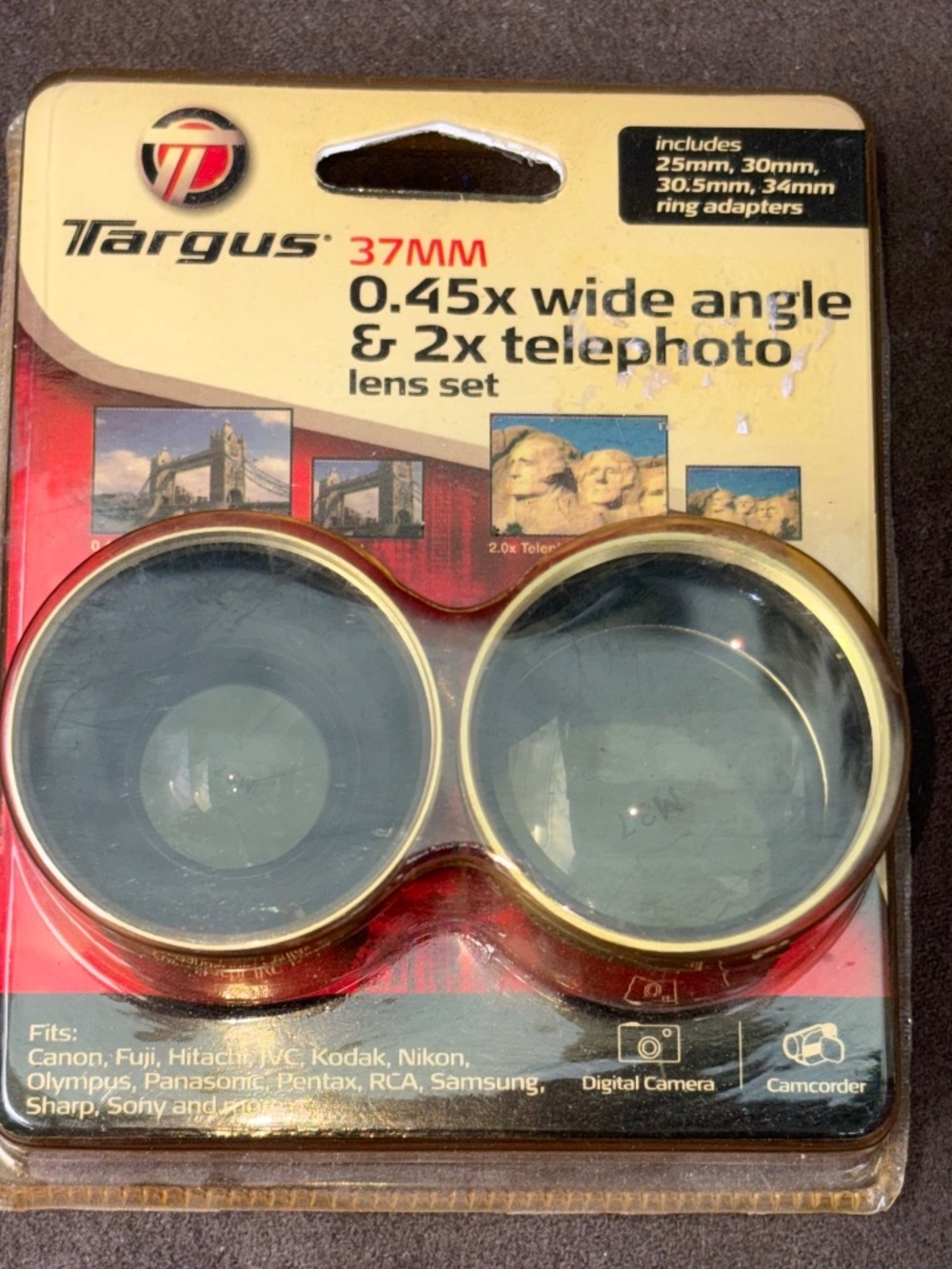 Targus 37mm 0.45x Wide Angle & 2x Telephoto Lens Set NEW Vintage